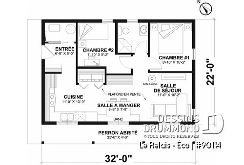 Rez-de-chaussée - Petit chalet éco-responsable à aire ouverte avec vue panoramique - Le Relais - Éco