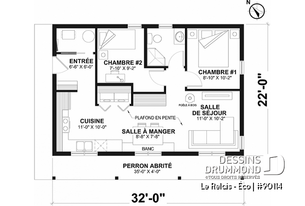 Rez-de-chaussée - Petit chalet éco-responsable à aire ouverte avec vue panoramique - Le Relais - Éco