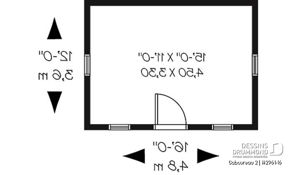Rez-de-chaussée - Plan de petite remise fonctionnelle à coût économique et construction simple! - Gaboureau 2