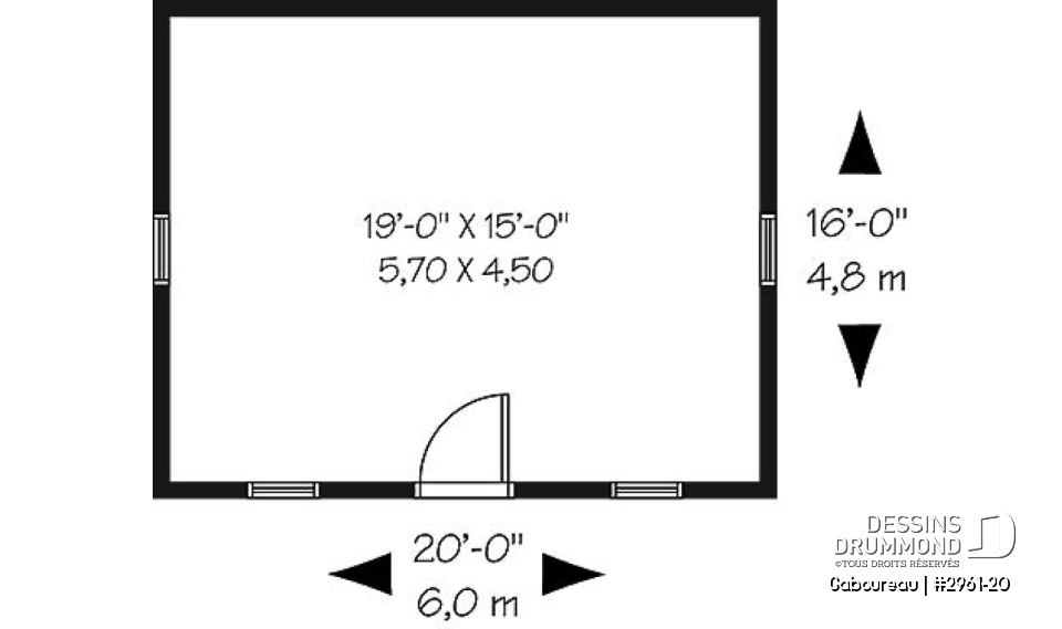 Rez-de-chaussée - Plan de remise (cabanon) traditionnelle à très bon prix - Gaboureau