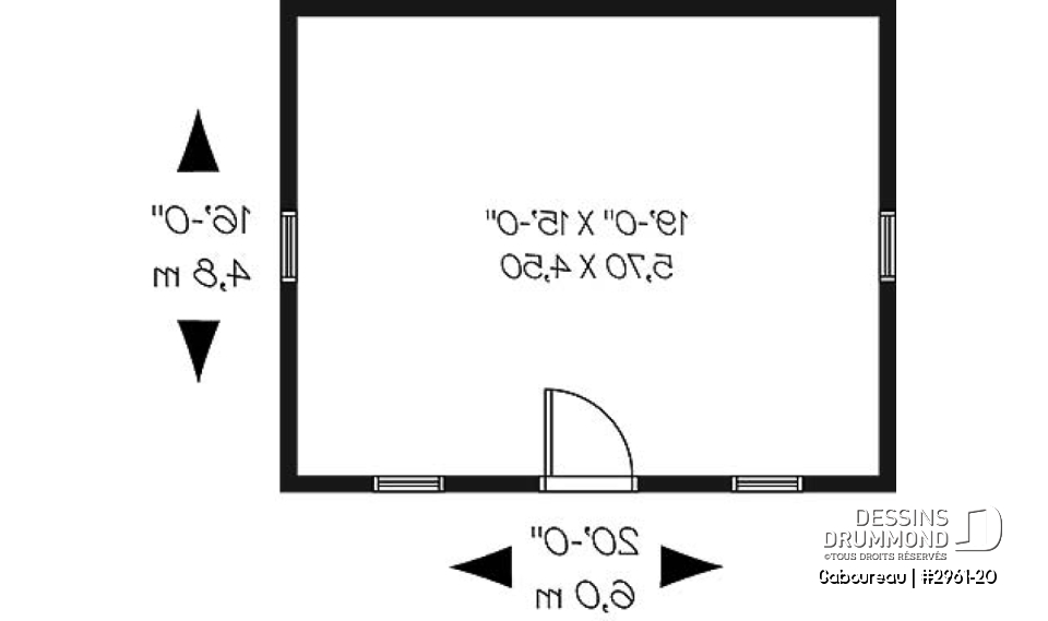 Rez-de-chaussée - Plan de remise (cabanon) traditionnelle à très bon prix - Gaboureau