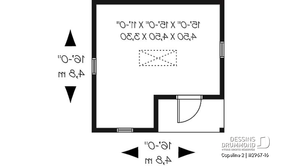 Rez-de-chaussée - Belle remise abordable champêtre offrant du rangement suppl. au grenier  - Capeline 2
