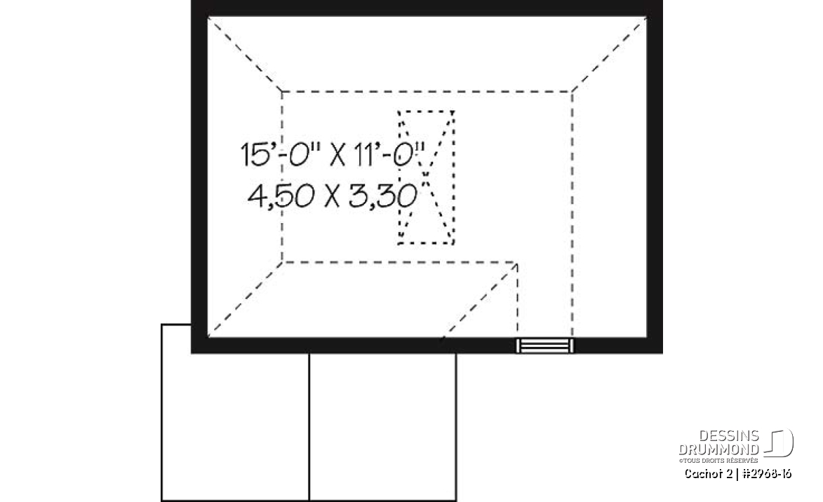 Étage - Plan de canabon abordable avec rangement à l'étage, style champêtre - Cachot 2