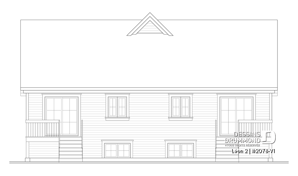 Élévation arrière - Léon 2