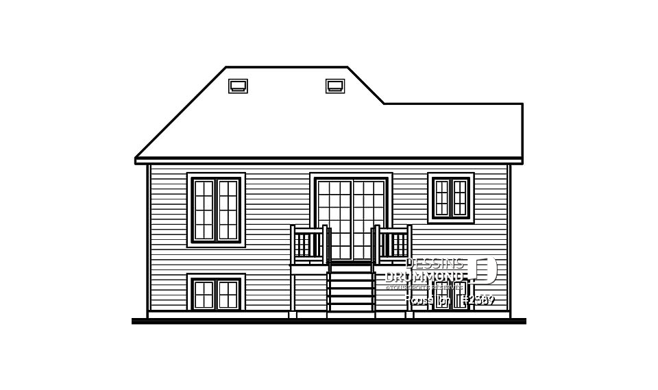 Élévation arrière - Roussillon