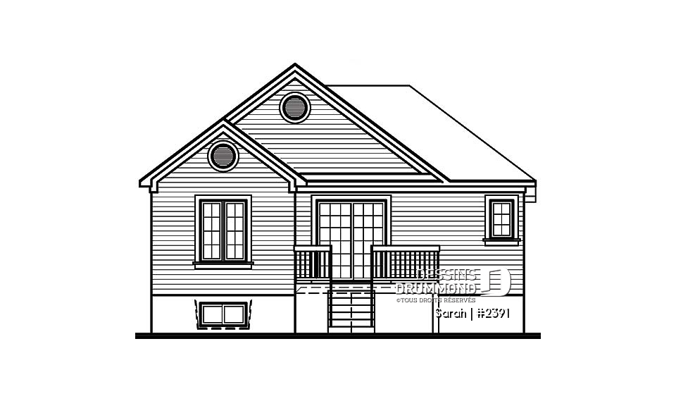 Élévation arrière - Sarah