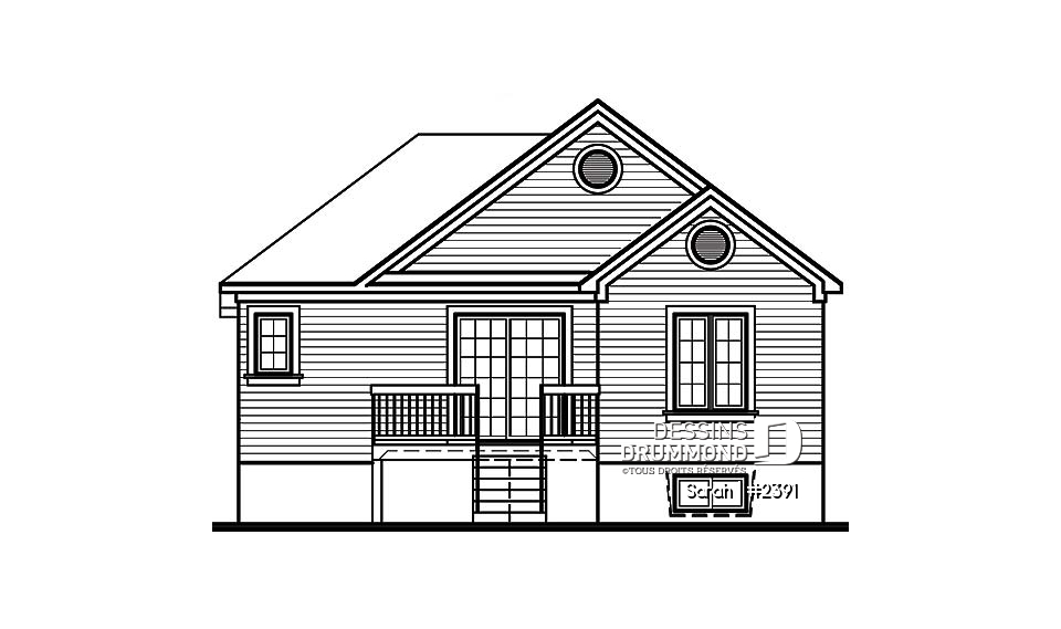 Élévation arrière - Sarah