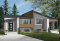 Vue avant - MODÈLE DE BASE - Plan maison jumelée moderne, planchers différents à chaque unité, 3 chambres, 2 s.bain - Lucinda 3
