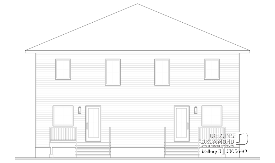 Élévation arrière - Mallory 3