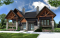 Vue avant - MODÈLE DE BASE - Plan de maison jumelée à entrée split, 3 chambres, 1.5 salles de bain par unité, grand balcon avant, poêle - Aspen Lodge