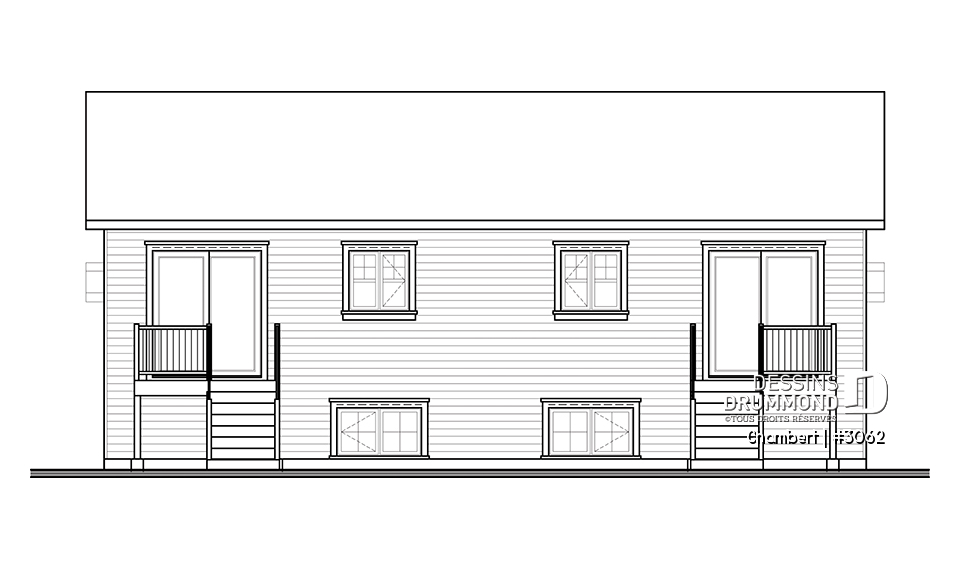 Élévation arrière - Chambert