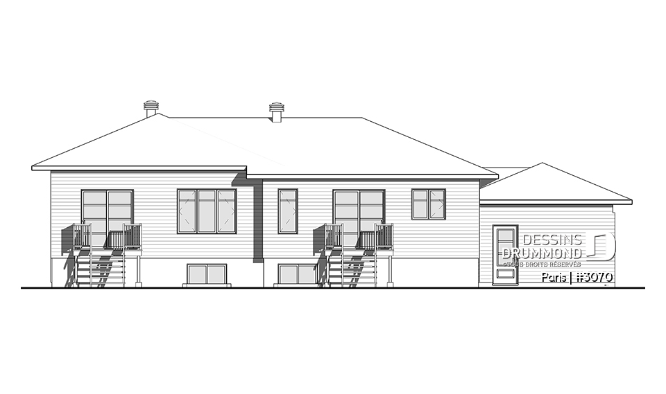 Élévation arrière - Paris