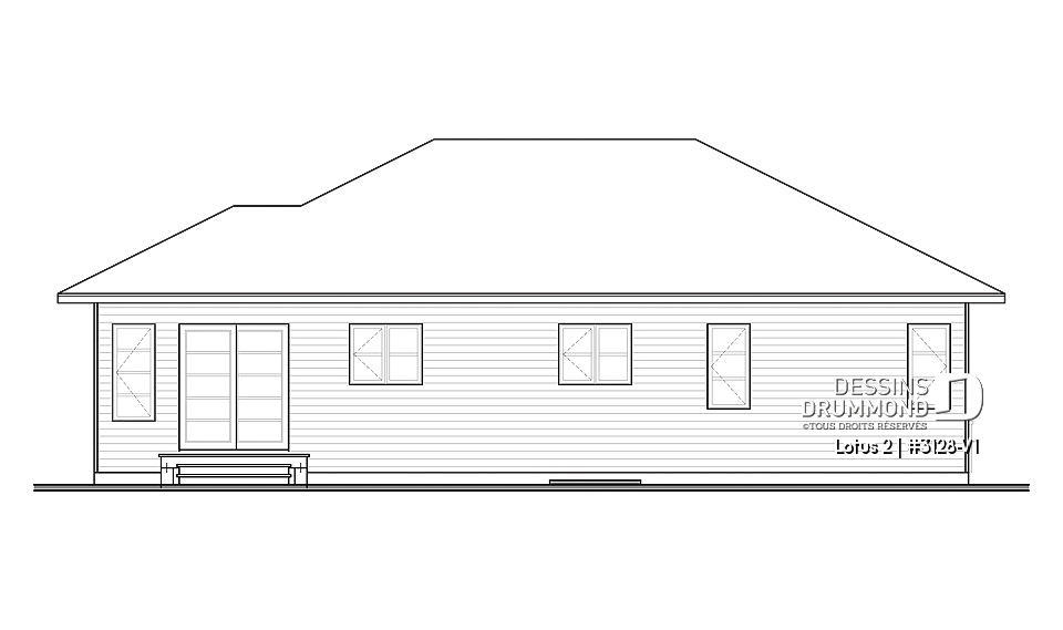 Élévation arrière - Lotus 2