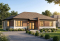 Vue avant - MODÈLE DE BASE - Plain-pied moderne 3 chambres au même niveau, laveuse/sécheuse au rez-de-chaussée, grande cuisine - Lotus 2