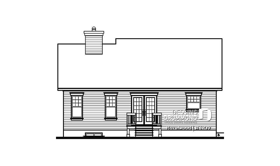 Élévation arrière - Hazelwood