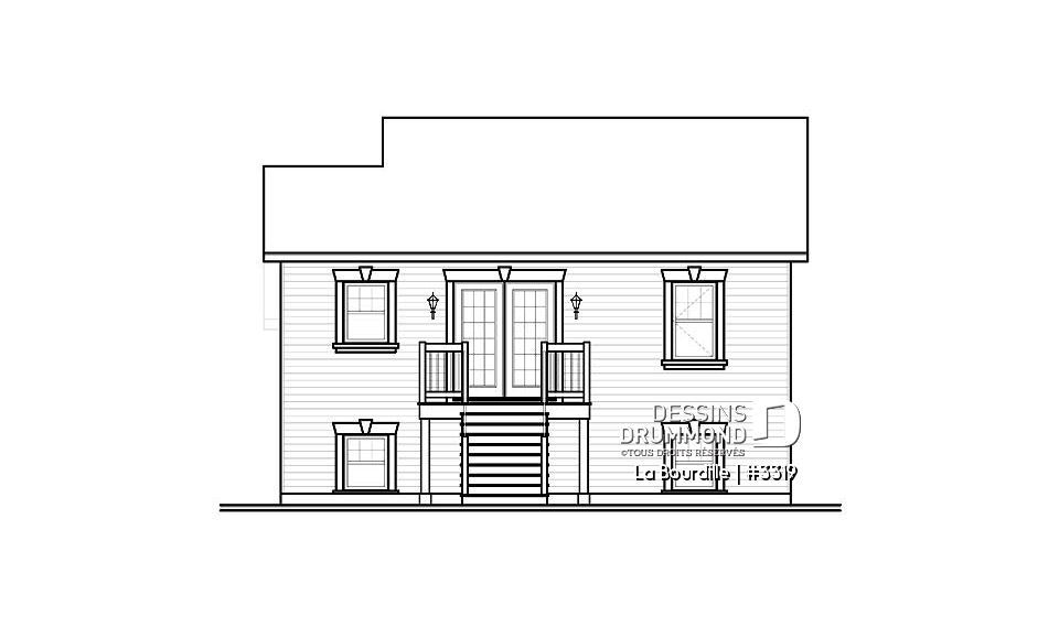 Élévation arrière - La Bourdille