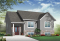 Vue avant - MODÈLE DE BASE - Plan de maison split level, aire ouverte, îlot à la cuisine, 2 chambres, grande salle de bain - Hautbois 2