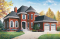 Vue avant - MODÈLE DE BASE - Maison style manoir avec garage double, 3 chambres, bureau à domicile, grand salon avec cathédral, foyer - Willingdon 3