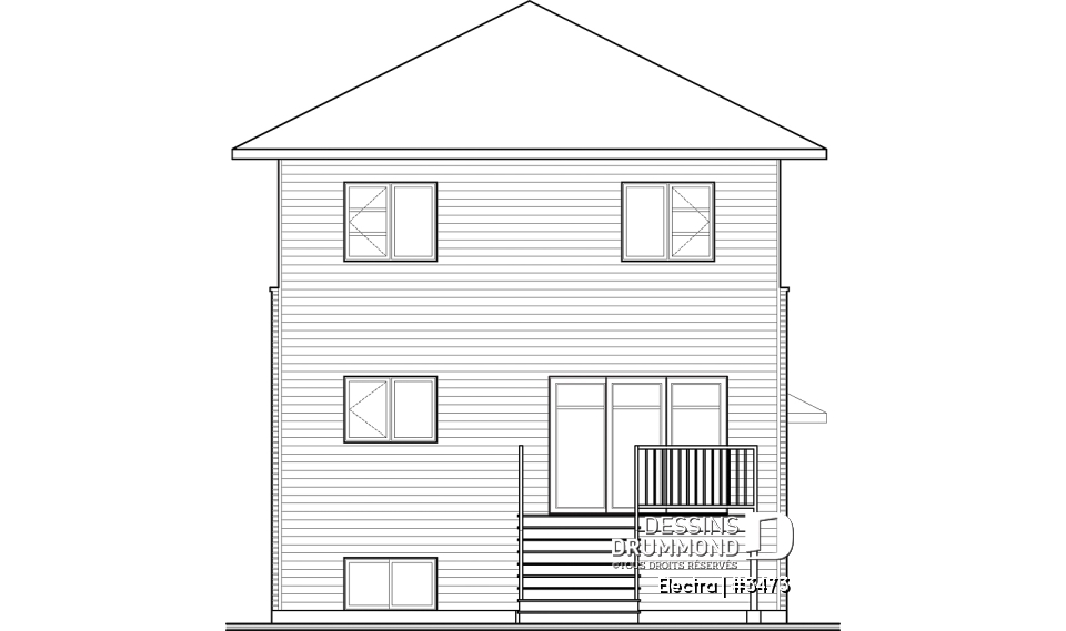 Élévation arrière - Electra