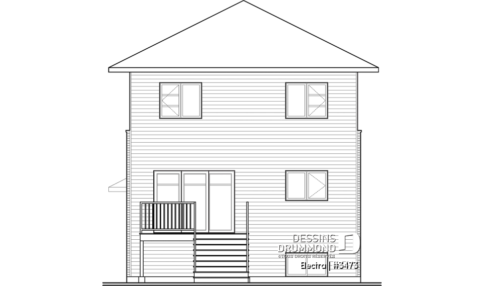 Élévation arrière - Electra