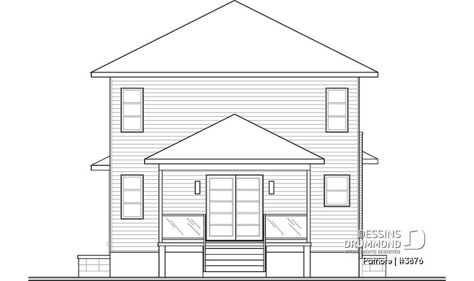 Élévation arrière - Patriote